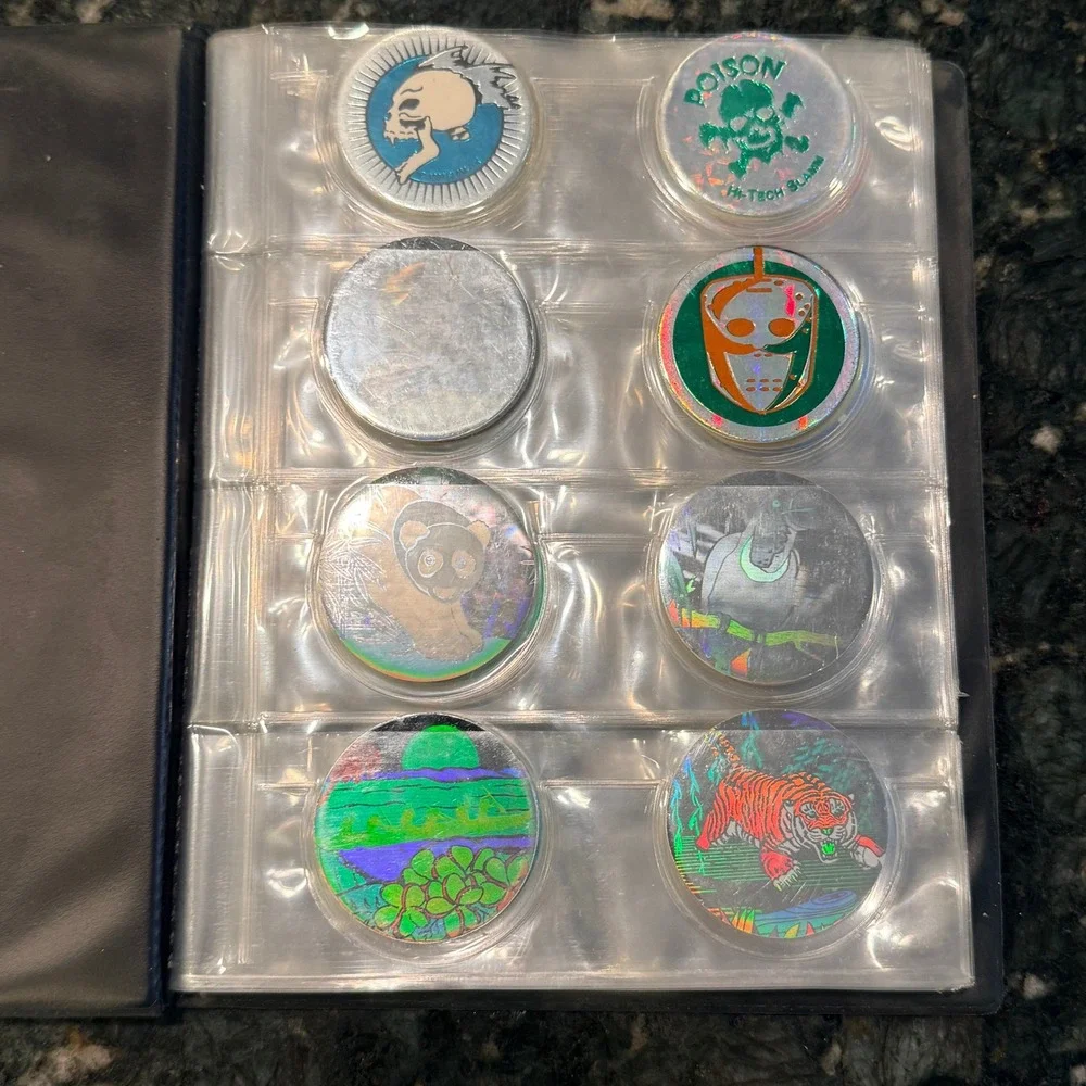 Vintage Ultra Pro Cap Binder Pog Collection Poison 8-Ball Slammers Lot 90s Toy